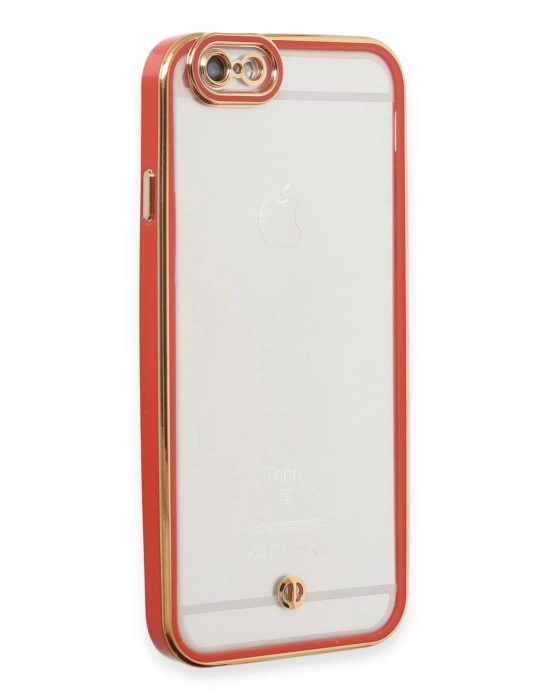 Newface iPhone 6 Kılıf Liva Lens Silikon - Kırmızı