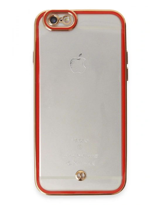 Newface iPhone 6 Kılıf Liva Lens Silikon - Kırmızı