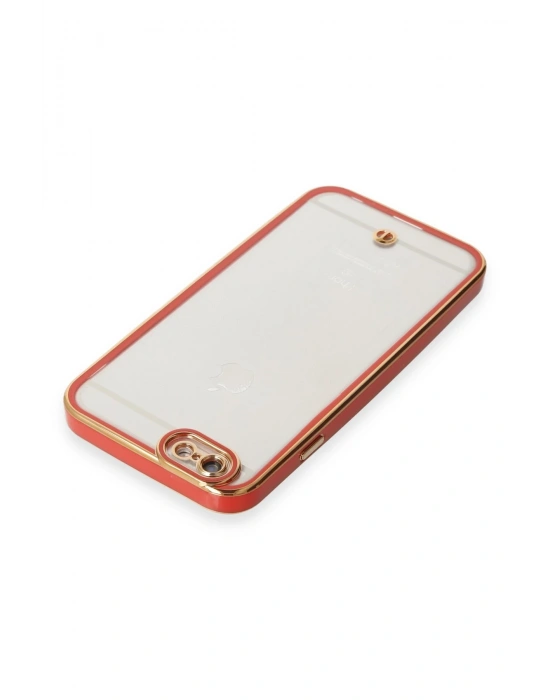 Newface iPhone 6 Kılıf Liva Lens Silikon - Kırmızı