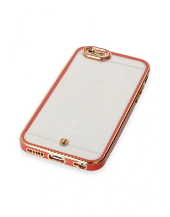 Newface iPhone 6 Kılıf Liva Lens Silikon - Kırmızı