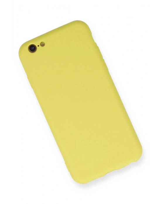 Newface iPhone 6 Kılıf Nano içi Kadife Silikon - Sarı
