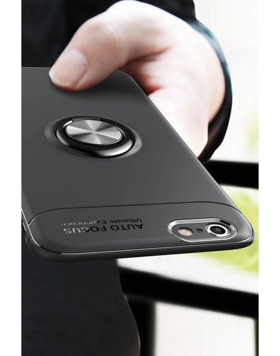 Newface iPhone 6 Kılıf Range Yüzüklü Silikon - Kırmızı