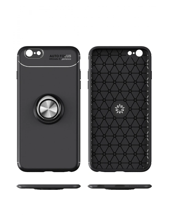 Newface iPhone 6 Kılıf Range Yüzüklü Silikon - Kırmızı