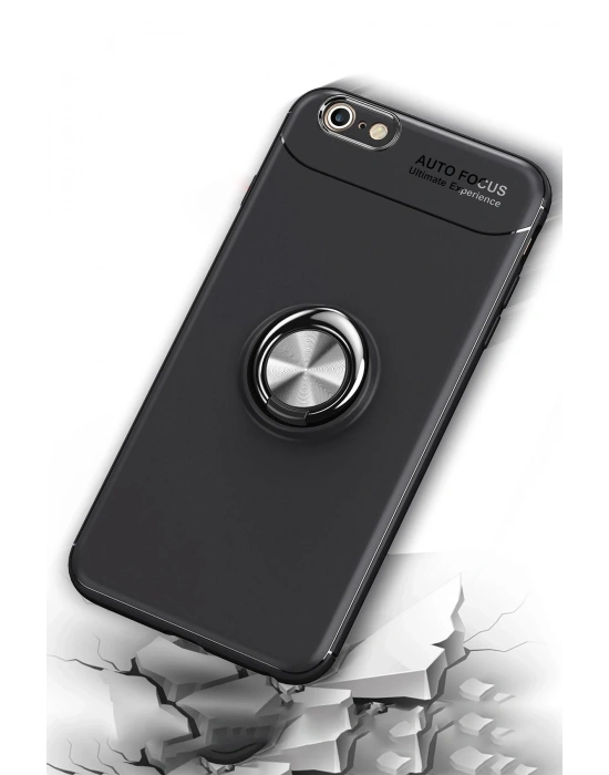 Newface iPhone 6 Kılıf Range Yüzüklü Silikon - Kırmızı