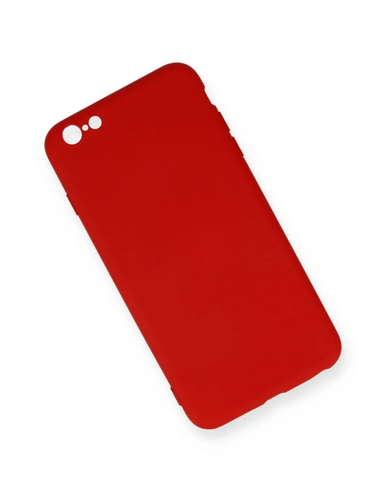 Newface iPhone 6 Plus Kılıf Nano içi Kadife Silikon - Kırmızı