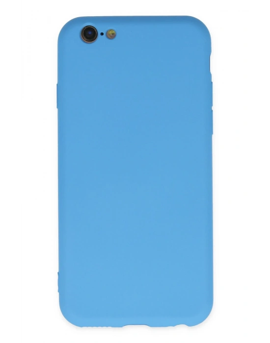 Newface iPhone 6 Plus Kılıf Nano içi Kadife Silikon - Mavi