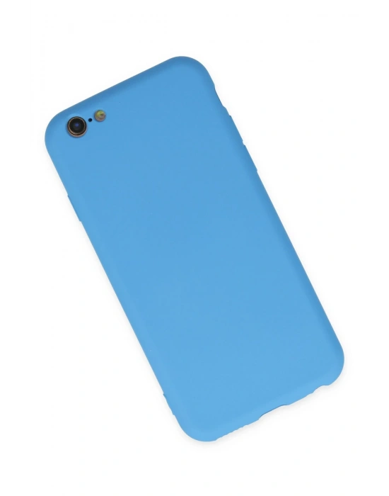 Newface iPhone 6 Plus Kılıf Nano içi Kadife Silikon - Mavi