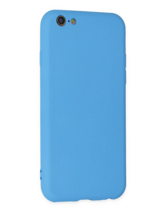 Newface iPhone 6 Plus Kılıf Nano içi Kadife Silikon - Mavi