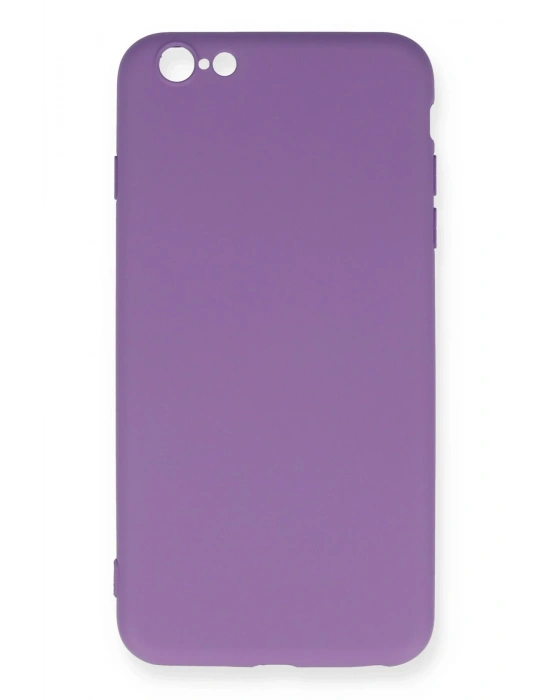 Newface iPhone 6 Plus Kılıf Nano içi Kadife Silikon - Mor