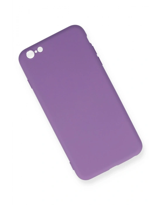 Newface iPhone 6 Plus Kılıf Nano içi Kadife Silikon - Mor