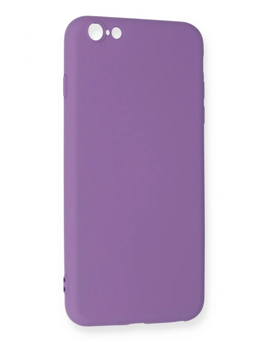 Newface iPhone 6 Plus Kılıf Nano içi Kadife Silikon - Mor