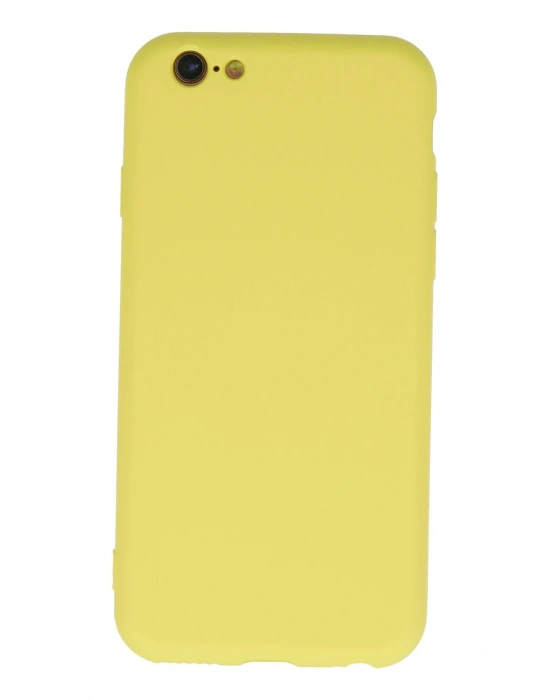 Newface iPhone 6 Plus Kılıf Nano içi Kadife Silikon - Sarı