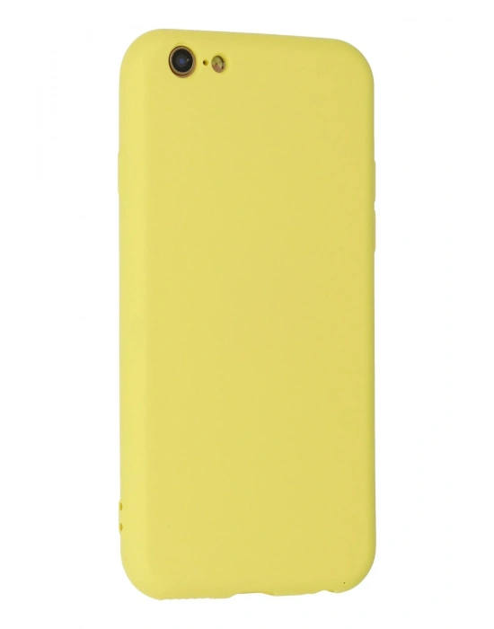Newface iPhone 6 Plus Kılıf Nano içi Kadife Silikon - Sarı