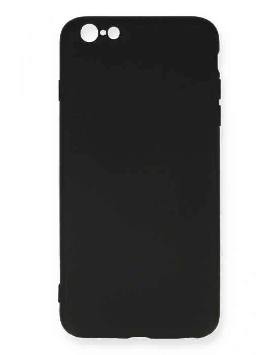 Newface iPhone 6 Plus Kılıf Nano içi Kadife Silikon - Siyah