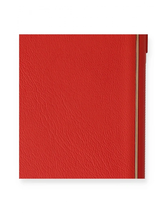 Newface iPhone 7 Kılıf Coco Deri Silikon Kapak - Kırmızı