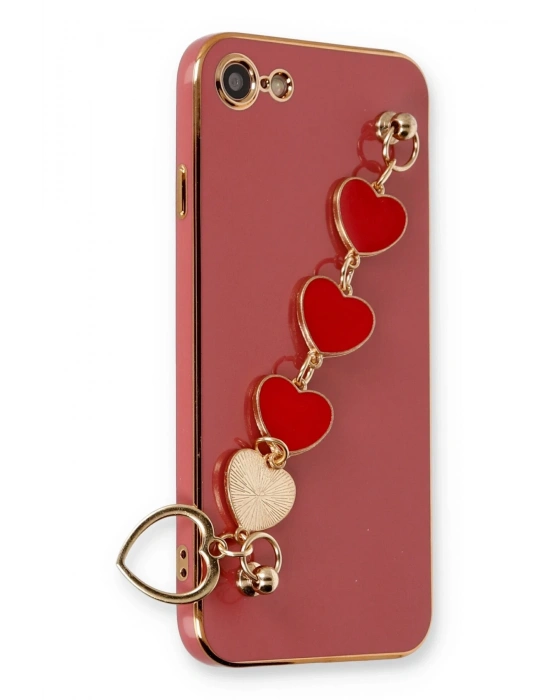 Newface iPhone 7 Kılıf Esila Silikon - Kırmızı