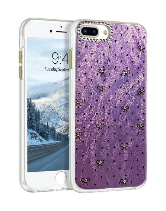 Newface iPhone 7 Plus Kılıf Blade Aynalı Desenli Kapak - Desen 2