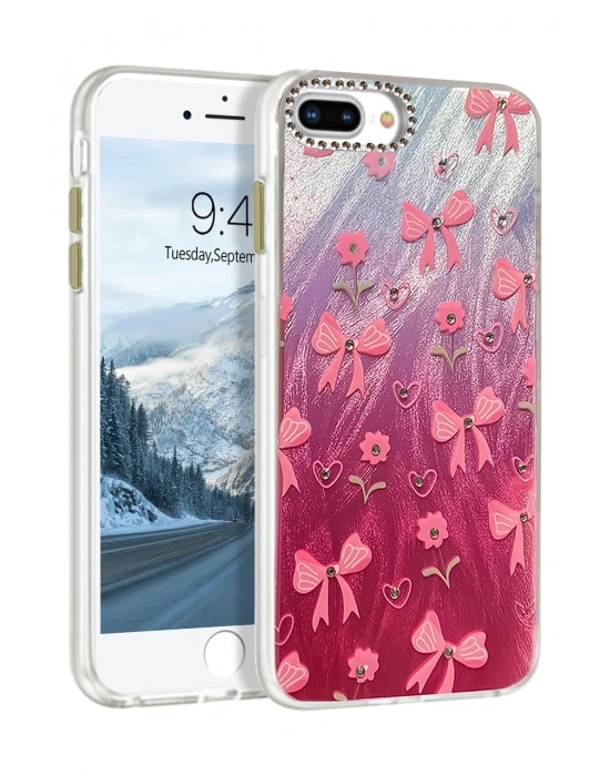 Newface iPhone 7 Plus Kılıf Blade Aynalı Desenli Kapak - Desen 3