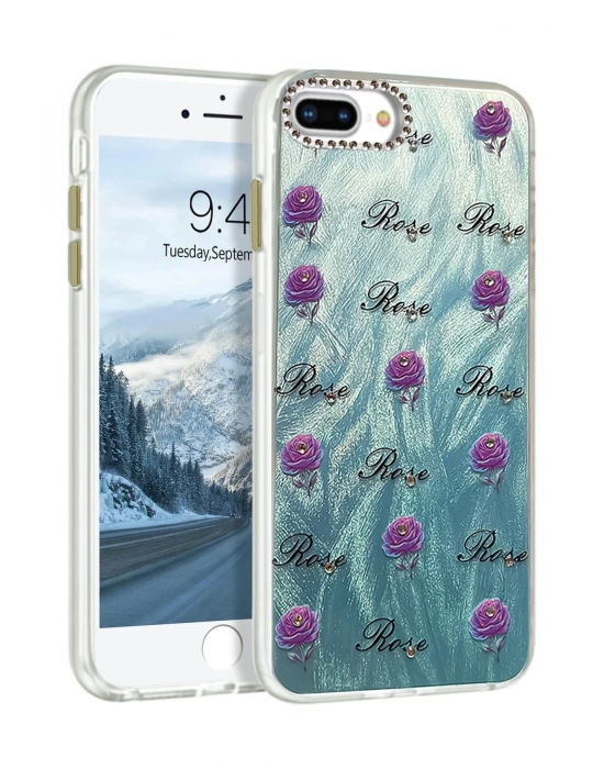 Newface iPhone 7 Plus Kılıf Blade Aynalı Desenli Kapak - Desen 9