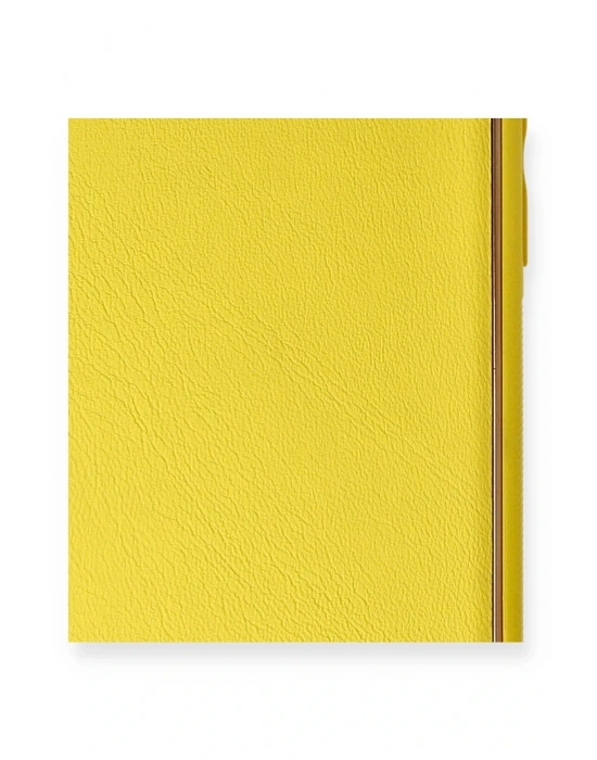 Newface iPhone 7 Plus Kılıf Coco Deri Silikon Kapak - Sarı