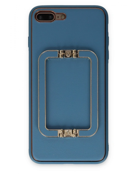 Newface iPhone 7 Plus Kılıf Coco Elit Kapak - Mavi