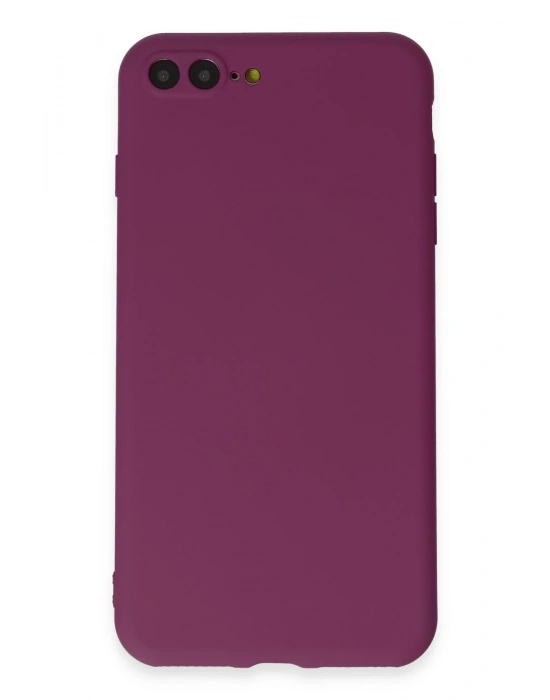 Newface iPhone 7 Plus Kılıf First Silikon - Mürdüm