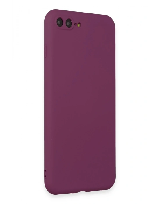 Newface iPhone 7 Plus Kılıf First Silikon - Mürdüm