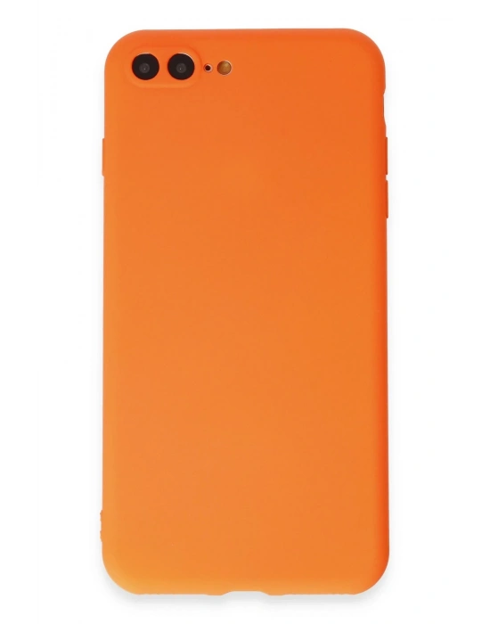 Newface iPhone 7 Plus Kılıf First Silikon - Parlak Turuncu