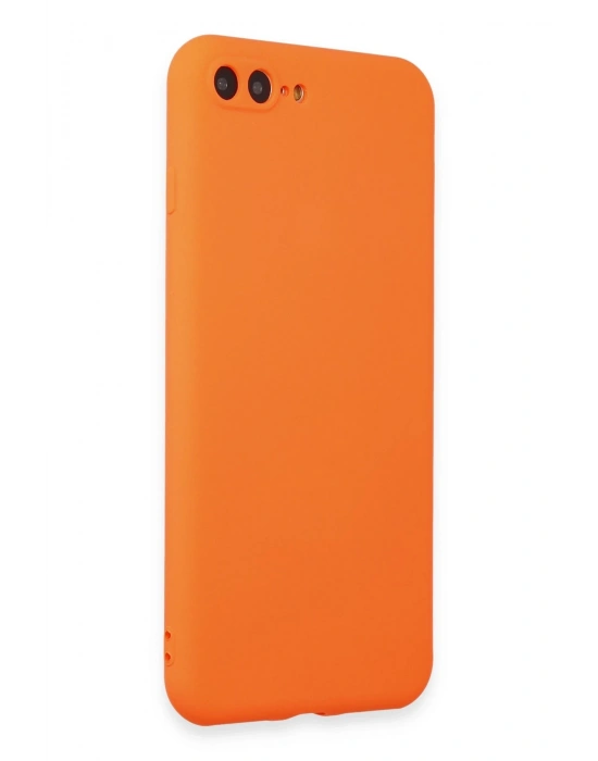 Newface iPhone 7 Plus Kılıf First Silikon - Turuncu