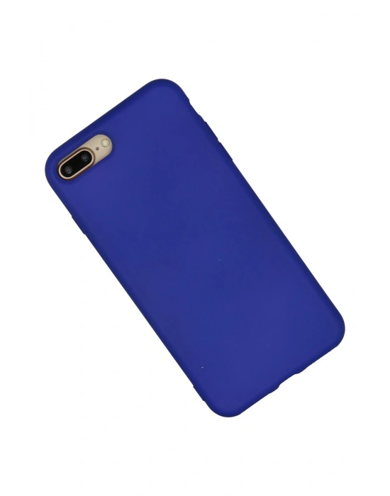 Newface iPhone 7 Plus Kılıf Nano içi Kadife Silikon - Lacivert