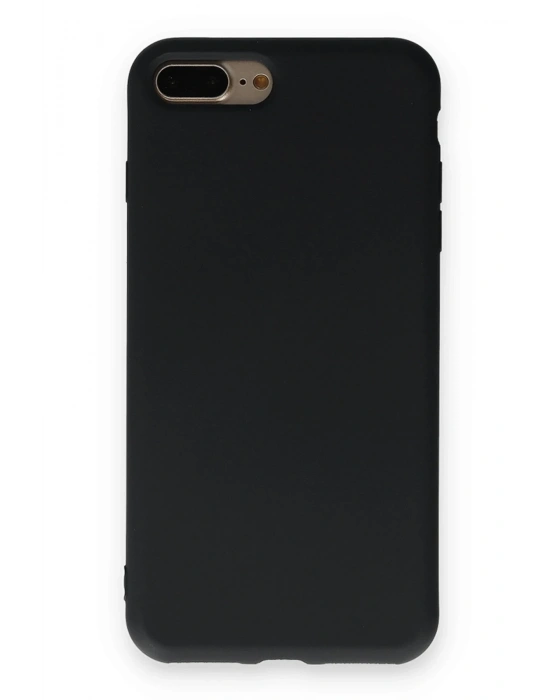 Newface iPhone 7 Plus Kılıf Nano içi Kadife Silikon - Siyah