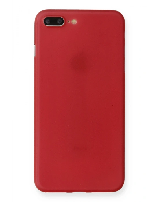 Newface iPhone 7 Plus Kılıf PP Ultra İnce Kapak - Kırmızı