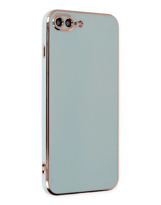 Newface iPhone 7 Plus Kılıf Volet Silikon - Açık Yeşil