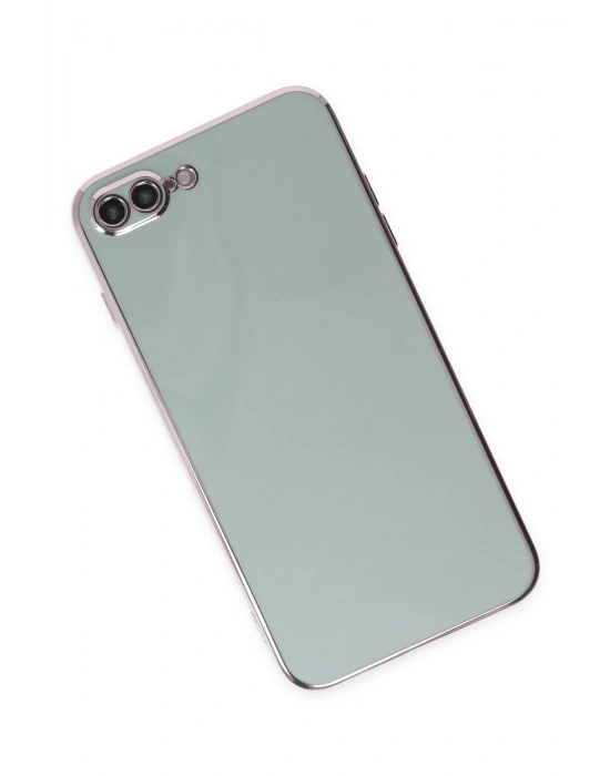 Newface iPhone 7 Plus Kılıf Volet Silikon - Açık Yeşil