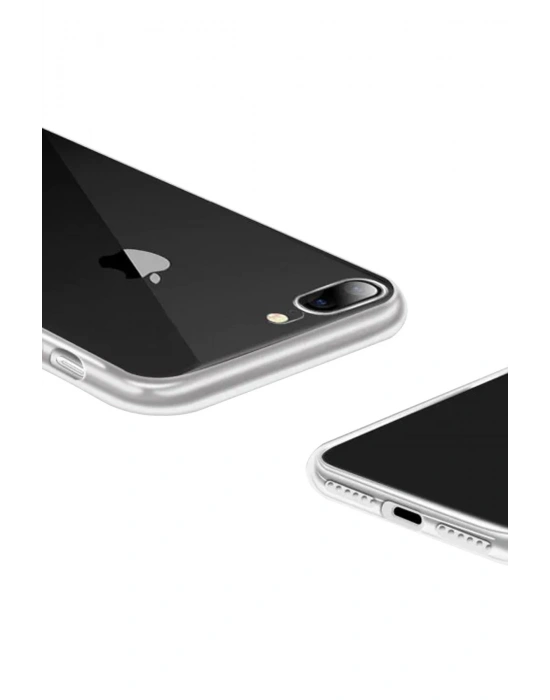Newface iPhone 8 Plus Kılıf Lüx Şeffaf Silikon