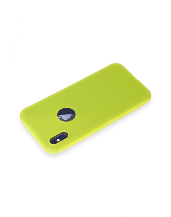 Newface iPhone X Kılıf First Silikon - Parlak Sarı