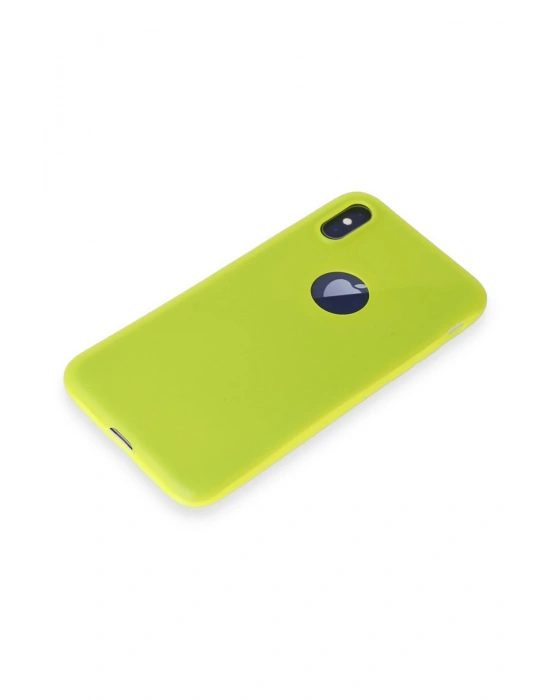 Newface iPhone X Kılıf First Silikon - Parlak Sarı