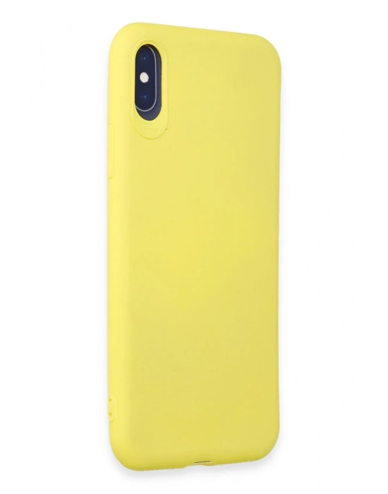 Newface iPhone X Kılıf First Silikon - Sarı