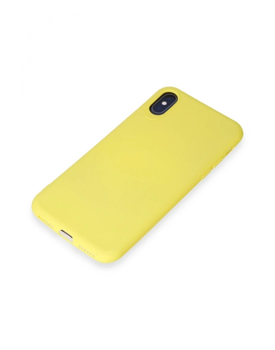 Newface iPhone X Kılıf First Silikon - Sarı