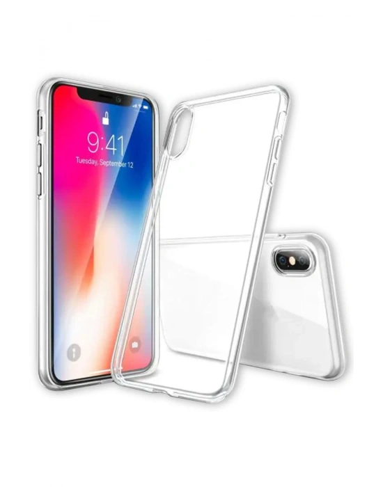 Newface iPhone X Kılıf Lüx Şeffaf Silikon