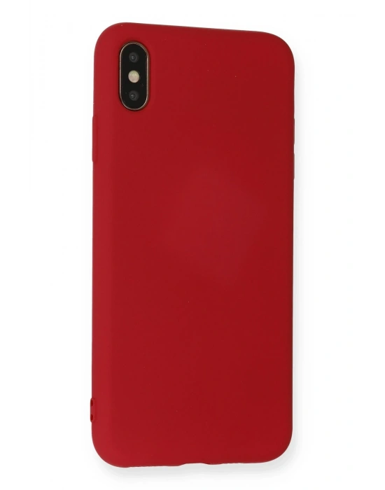 Newface iPhone X Kılıf Nano içi Kadife Silikon - Kırmızı