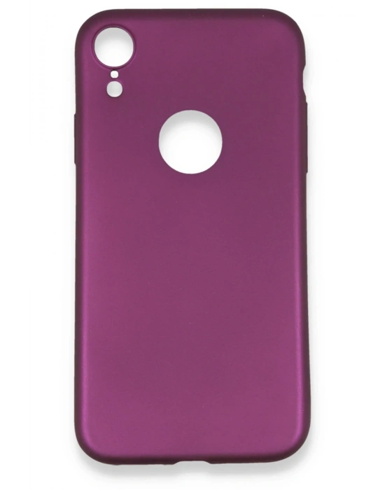 Newface iPhone XR Kılıf First Silikon - Mürdüm