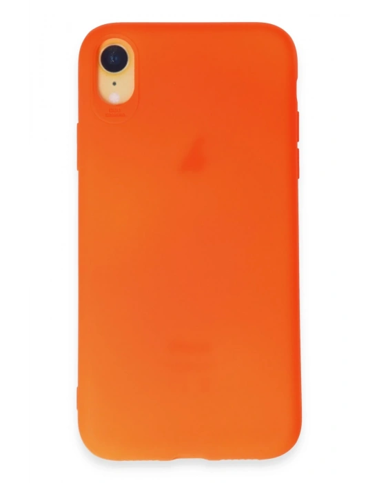 Newface iPhone XR Kılıf First Silikon - Parlak Turuncu