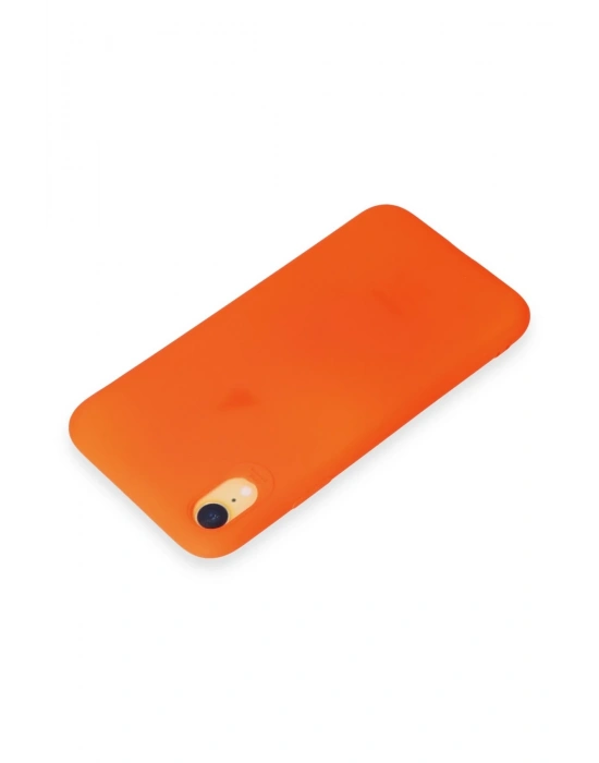 Newface iPhone XR Kılıf First Silikon - Parlak Turuncu