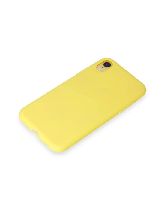 Newface iPhone XR Kılıf First Silikon - Sarı