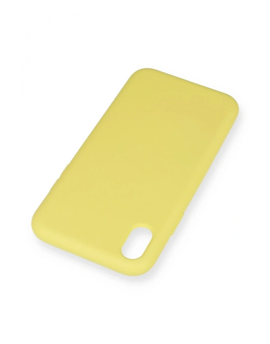 Newface iPhone XR Kılıf Nano içi Kadife Silikon - Sarı