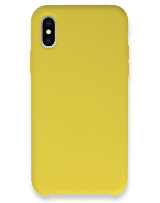 Newface iPhone XS Max Kılıf Lansman Legant Silikon - Sarı