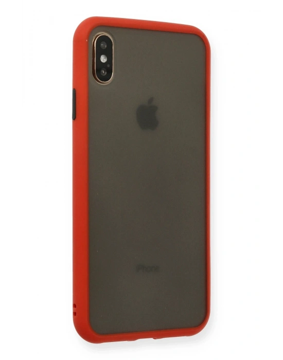 Newface iPhone XS Max Kılıf Montreal Silikon Kapak - Kırmızı