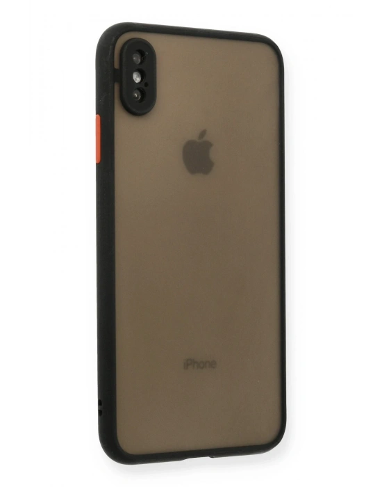 Newface iPhone XS Max Kılıf Montreal Silikon Kapak - Siyah