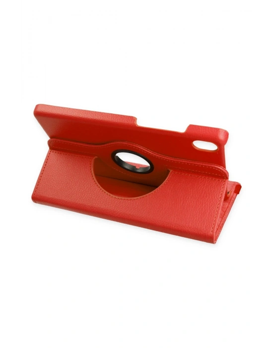 Newface Lenovo Tab M8 Kılıf 360 Tablet Deri Kılıf - Kırmızı